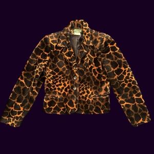 Harve Benard vintage 90’s Giraffe Print Fur Jacket